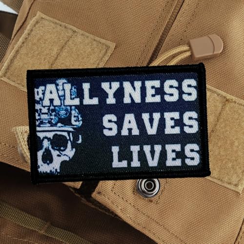 "LYNESS SAVES LIVES" Patches Klett, Taktische Moral MilitäR Patches Hook and Loop Aufnäher for DIY Kleidung, Uniform, Rucksäcke, taktische Westen von Viusneun