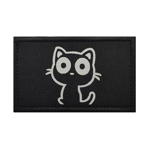 PVC Leuchtend Klett Patches, Katzen Bügelbild Applikation FüR Kinder Zum AufbüGeln, Lustige Patches Klett Patches FüR Jungen, MäDchen, Jacken, Jeans, RucksäCke (M00395-1) von Viusneun