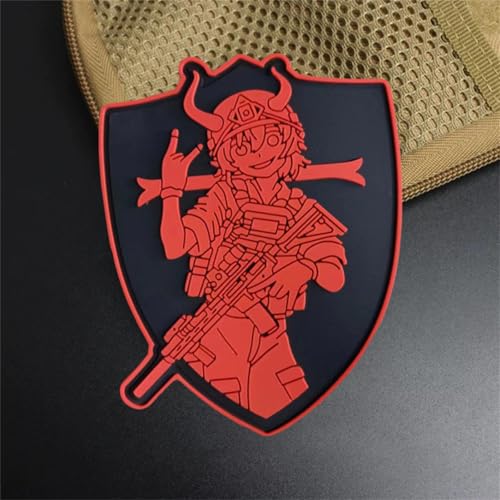 PVC Patches Klett Girl mit Pistole Militär Patch Aufnäher Moral Taktische Abzeichen Patches Hook Loop Patch für Kleidung Rucksäcke Hüte Jacken Jeans Taschen von Viusneun