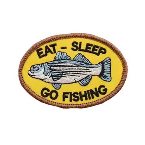 Patches Klett, Lustig Fischen Fishing Taktisch Moral Hook Loop Patch Aufnäher für DIY Kleidung Rucksack Uniform Weste Draussen Biker Dekorationen von Viusneun