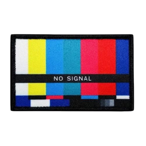 Patches Klett, Lustig "NO SIGNAL" Klett Patches Tactical Moral Aufnäher Applikationen für DIY Taktische Kleidung Rucksäcke Baseballkappe Uniform von Viusneun