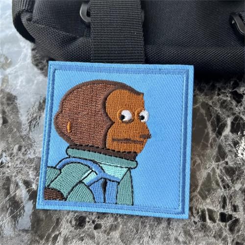 Patches Klett, Lustige Affenpuppe Klett Patches Stickerei Moral Tactical Patch Aufnäher für DIY Kleidung Rucksäcke Hüte Jacken Jeans Taschen von Viusneun