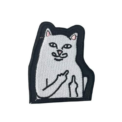 Patches Klett, Lustige Katze Aufnäher Niedliche Katze Gewebte Bestickte Applikationen Reparatur DIY-Zubehör für Jungen MäDchen Rucksäcke Jacken Jeans von Viusneun