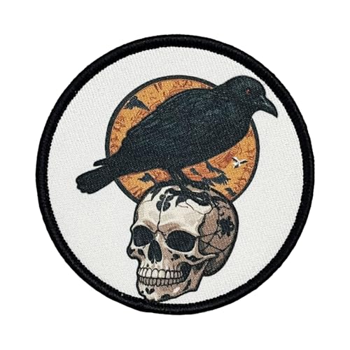 Patches Klett, Schädel Eule Hook and Loop Patch Drucken Taktische Moral Militär Abzeichen Patches Für DIY Taktische Kleidung Rucksack Baseballkappe Uniform von Viusneun