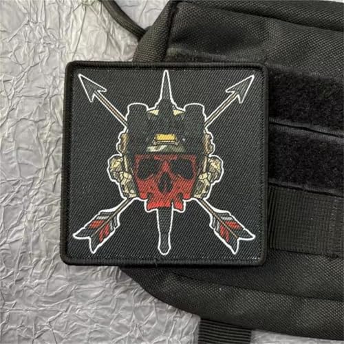 Patches Klett, Schädel Patch Military Taktische Aufnäher Drucken mit Klettverschluss Militär Klett Patch für Rucksäcke, Jacken, Jeans, Kappen, Kleidung von Viusneun