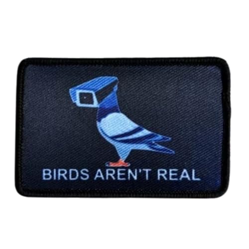 Patches Klett "BIRDS AREN'T REAL" Lustiges Vogel Patch Klett Taktische Morale Hook Patch Für Kleidung Rucksack Baseballkappe Uniform von Viusneun