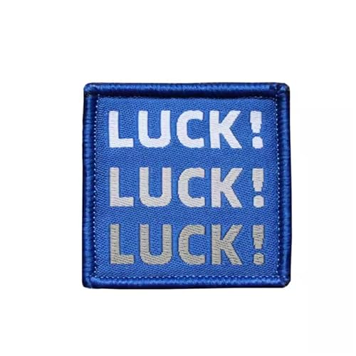 Patches Klett "LUCK" Drucken Aufnäher Hook Loop Klett Patch Militär Moral Patches Aufkleber Abzeichen Klettbänder DIY Kleidung Dekoration von Viusneun