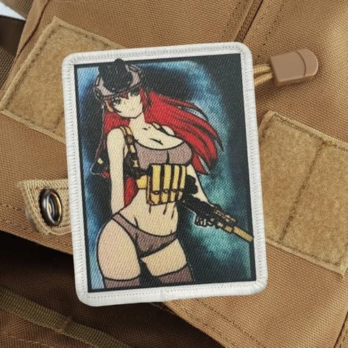 Patches Klett Sexy Mädchen Soldat Mit PistoleTaktische MilitäR Moral Hook Loop Aufnäher Applikation Für Kleidung Rucksack Uniform Weste Jacken von Viusneun