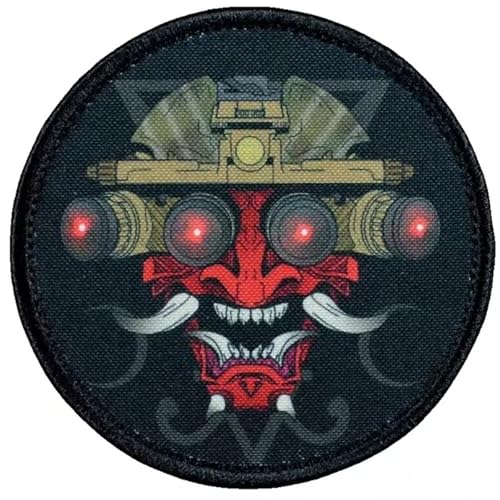 Patches Klett Skelett Nachtsichtbrille Aufnäher Drucken Militär Morale Klettbänder Applikation für Rucksäcke Kleidung Taschen Uniform Weste von Viusneun