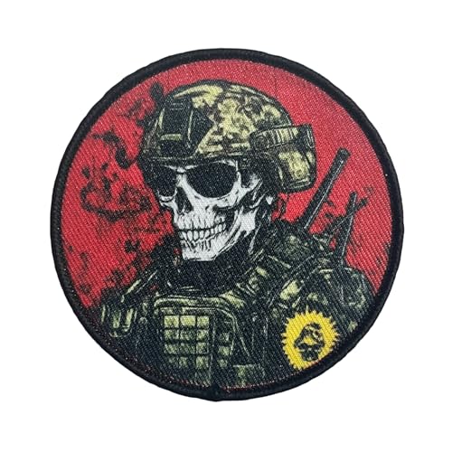 Patches Klett Skelett Soldat Aufnäher Drucken Patches Militär Patches Tactical Morale Hook Loop Patches Für DIY Taktische Kleidung Rucksack Baseballkappe Uniform von Viusneun