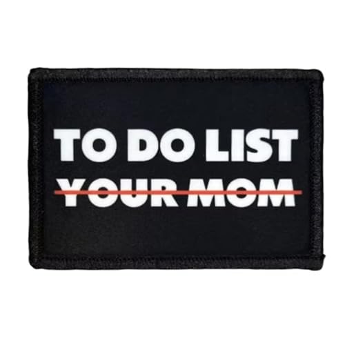 Patches Klett " TO DO LIST " Inspirierende Zitate Klett Patch Emblem Hook Loop Moral Aufnäher für Kleidung Rucksack Uniform Weste Jacken von Viusneun