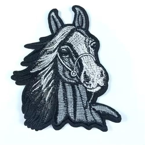 Pferd Flicken zum Aufbügeln, Patches Zum Aufbügeln Sticker Bestickte BüGel-Patch Aufnäher, Applikation für Kleidung, Hosen, Hüte, Jeans, Nähen (1) von Viusneun