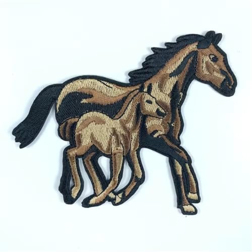 Pferd Flicken zum Aufbügeln, Patches Zum Aufbügeln Sticker Bestickte BüGel-Patch Aufnäher, Applikation für Kleidung, Hosen, Hüte, Jeans, Nähen (4) von Viusneun