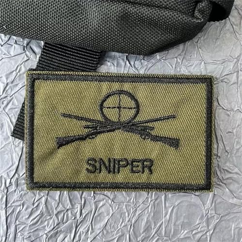 Scharfschütze Klett Patch Stickerei Aufnäher Patches Tactical Morale Hook Loop Patches for Tactical Gear Hat Backpack Jackets von Viusneun