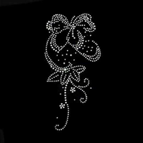 Schmetterling Strass Aufbügeln, Heat Transfer Decal Bling Strass Aufkleber Heat Transfer Patch Kleidung Reparatur Applique für T-Shirt Kleidung Hose Taschen (3) von Viusneun