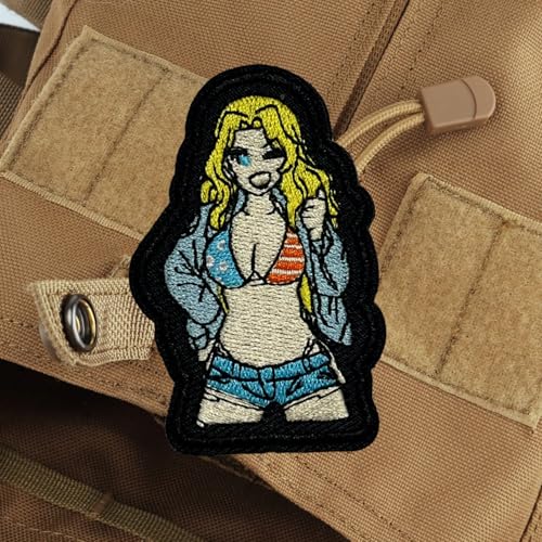 Sexy Girl Patches Klett Taktische Moral MilitäR Patches mit Klettverschluss Stickerei Hook and Loop Patch Aufnäher für DIY Kleidung Rucksäcke Jacken Jeans von Viusneun