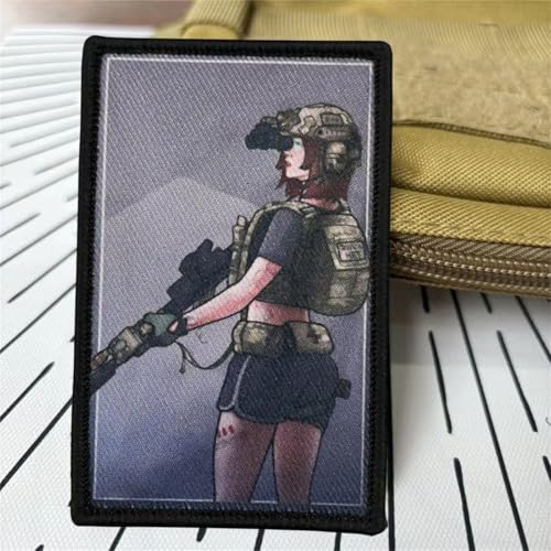 Sexy Schönheit Soldat Klett Patches Drucken Militär Taktischer Aufnäher mit Klettverschluss für Kleidung Taschen Rucksack Uniform Weste von Viusneun