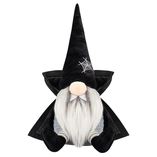 Viusneun Halloween Kuscheltier, 15.5 Zoll Halloween Zwerg Plüschtier Süßes GNOME Stofftier Weiche Gesichtslose Kuscheltiere für Mädchen Jungen von Viusneun