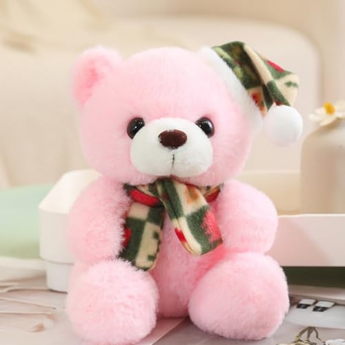 Viusneun Kuscheltier, 20cm Teddybär Plüschtier Süßes Weihnachtsbär Stofftier zum Kuscheln & Spielen Weihnachts Geschenk für Kinder und Freunde (Liebe Rosa) von Viusneun