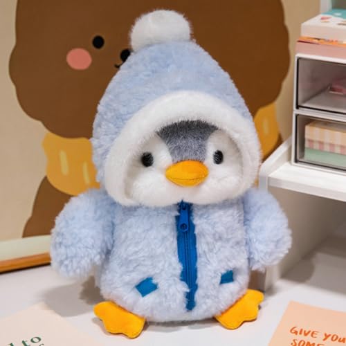 Viusneun Kuscheltier, 25cm Pinguin Plüschtier Weihnachten Pinguin Kreative Stofftier zum Kuscheln & Spielen Weihnachts Geschenk für Kinder (Blau) von Viusneun