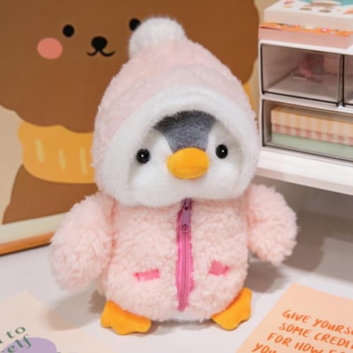 Viusneun Kuscheltier, 25cm Pinguin Plüschtier Weihnachten Pinguin Kreative Stofftier zum Kuscheln & Spielen Weihnachts Geschenk für Kinder (Rosa) von Viusneun