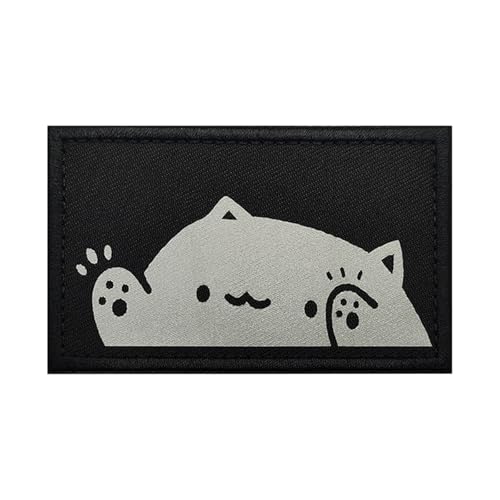 Viusneun Leuchtend Klett Patches, Katzen Bügelbild Applikation FüR Kinder Zum AufbüGeln, Lustige Patches Klett Patches FüR Jungen, MäDchen, Jacken, Jeans, RucksäCke (M00395-2) von Viusneun