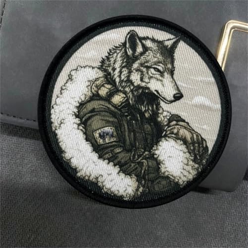 "Wolf im Schafspelz" Patches Klett, Taktische Moral Militär Patches Hook Loop Aufnäher für DIY Kleidung Rucksack Uniform Weste Jacken von Viusneun