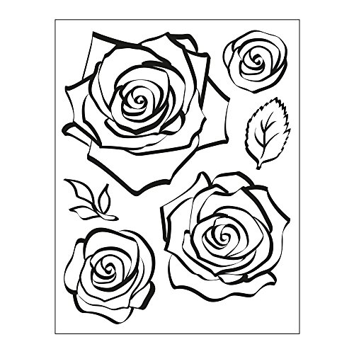 Viva Decor Clear-Stamps (Rose) Silikon Stempel - Prägung Stempel - DIY Dekoration stanzen - Stempel Silikon - DIY Stamp - Stempel Prägung - Made in Germany von Viva Decor