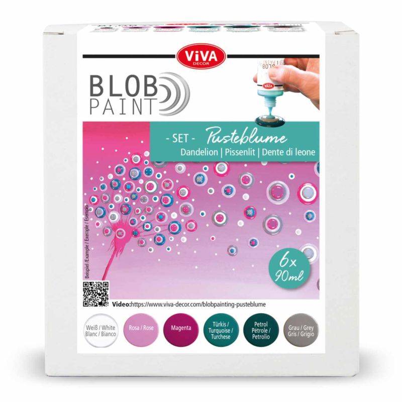 Blob Paint Set Pusteblume 6x90ml von Viva Decor