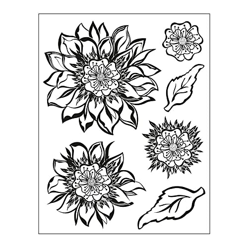 Viva Decor Silikonstempel D28 - 3D Blüte Amelie 14x18cm von Viva Decor