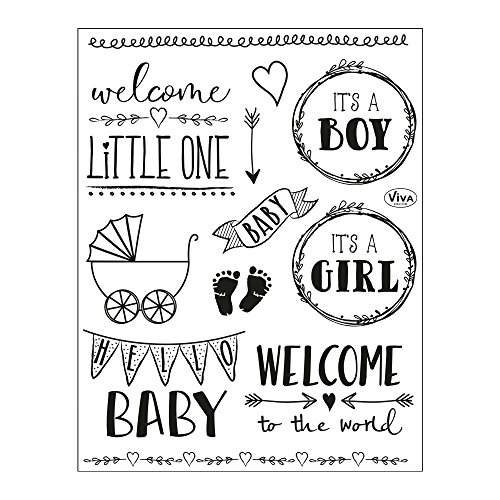 VIVA DECOR - 3PL Clear Stamp Set Hello Baby, Einheitsgröße von VIVA DECOR - 3PL