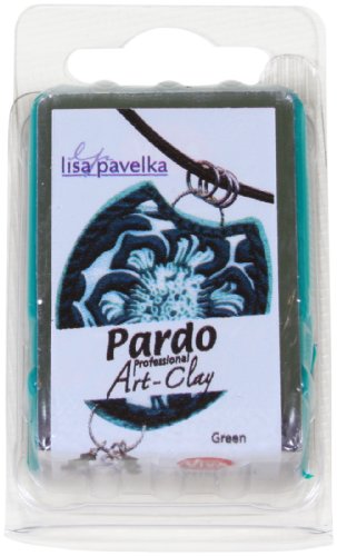 Viva Decor PARDO Art Clay - Grün 56 g, Polymer Clay Modelliermasse ofenhärtend fest, formstabil, hohe Randschärfe, lange lagerstabil durch wiederverschließbare Box von Viva Decor