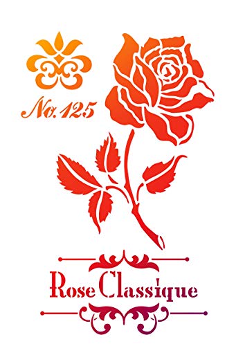 Viva Decor Schablone Rose Classic DIN A4 Malschablone von Viva Decor