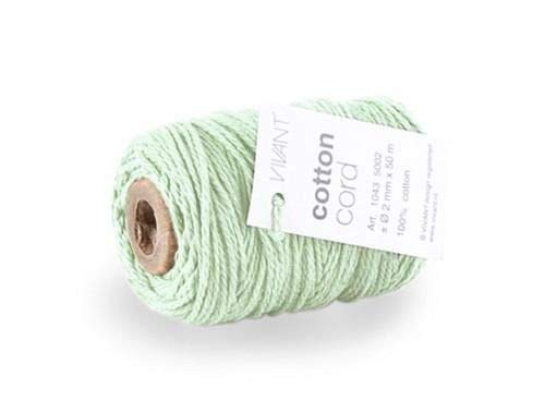 VIVANT Cotton cord 50mx2mm fine grün mint von Vivant