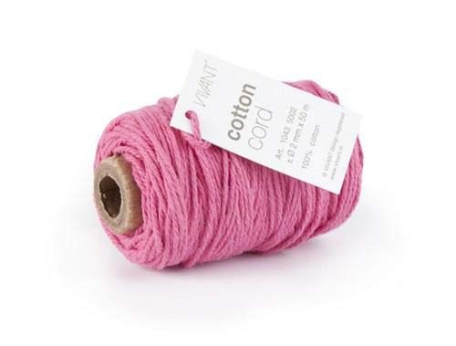 VIVANT Cotton cord 50mx2mm fine rosa von Vivant