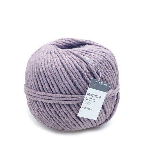 VIVANT Macramé Cord Cotton 150m x 5mm - lilac von Vivant