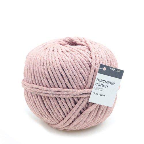 VIVANT Macramé Cord Cotton 150m x 5mm - pink von Vivant