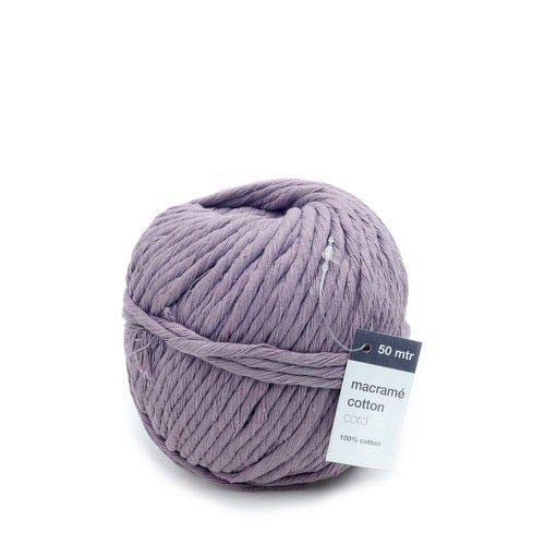 VIVANT Macramé Cord Cotton 50m x 5mm - Lilac von Vivant