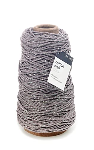 Vivant Kordel Cotton Irisé Cord 150m x 3mm. Baumwolle mit Irisierend Akzente Bastelschnur Dekoration DIY Kunstgewerbe und Deko Ideal zum Handarbeiten, Geschenke Weihnachten fine lila von Vivant