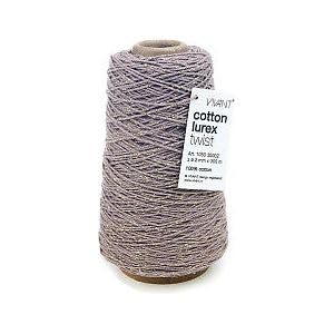 Vivant Kordel Cotton Lurex Twist Cord 300mx2mm. Baumwolle mit Lurex-Akzenten Bastelschnur Dekoration DIY Kunstgewerbe und Deko Ideal zum Handarbeiten, Geschenke Verpacken an Weihnachten lila von Vivant