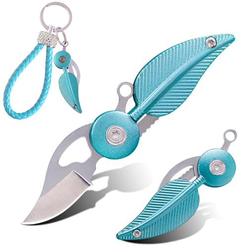 Vividstill Mini Taschenmesser, cooles EDC Klappmesser mit Griff aus Aluminiumlegierung, tolles Geschenk Kleines messer für Männer Outdoor Camping (blau) von Vividstill