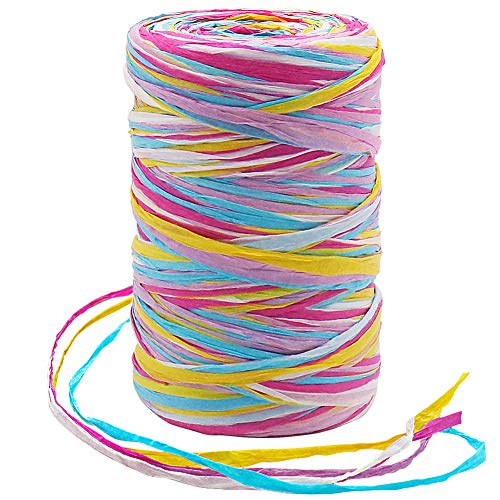 Vivifying 100m Bast Band, Mattes Papierband für Geschenkband, für Hochzeit Dekoration, Geschenk Verpacken, Basteln, Weihnachten, Geburtstag, Party von Vivifying