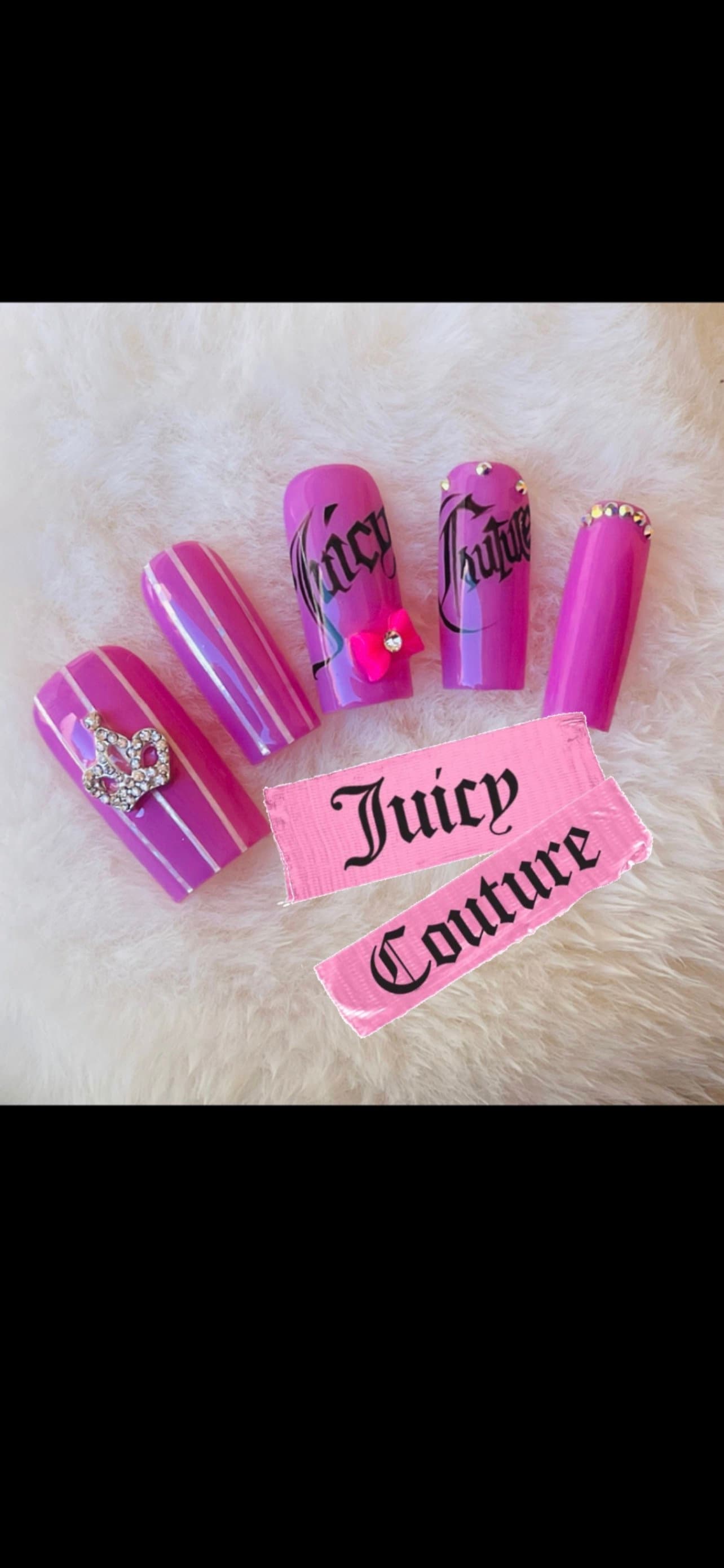 Juicy Couture Nail Press-Ons von VivsnailsByVivian