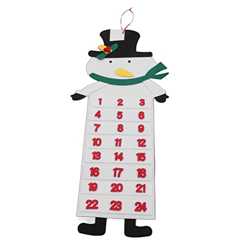 Filz Weihnachten Adventskalender 24 Tage Weihnachten Countdown Filzstoff Adventskalender mit 24 Ornamenten und Taschen, Urlaub Dekoration Wand Tür hängen Geschenk für Kinder Erwachsene von VixorLuilith