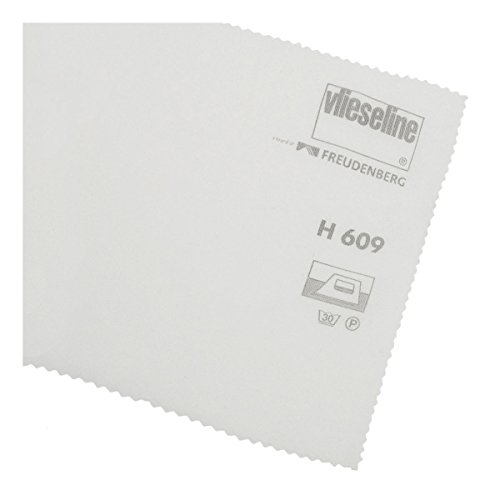 Vlieseline 229277 H609 Bügeleinlage, Weiß, 75 cm x 100 cm von Vlieseline