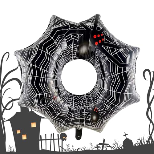 Vllold Gruselige Halloween-Ballons – Gothic-Cartoon-Stehballons, Festival-Spinnen-Ballons, Urlaubskürbis-Dekoration für Desktop, Boden, Spukhaus von Vllold