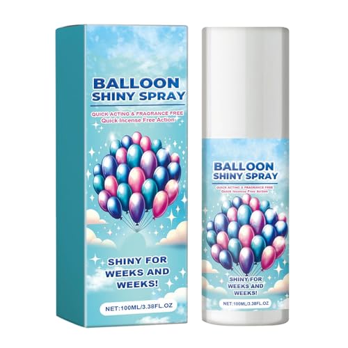 Vllold High Shine Ballon Spray - Spray für Ballons zum Glänzen und länger halten - Ballon Glow Spray, verbessern Party Dekor, Ballons für Party Dekoration, einfache Anwendung von Vllold