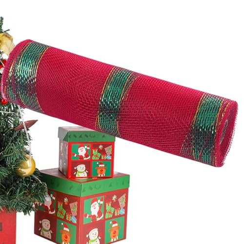 Vllold Netzband für Weihnachtsbaum, Rollen für Kränze, 25,4 cm x 9 m, Weihnachtskränze, Netzband für Kunsthandwerk von Vllold