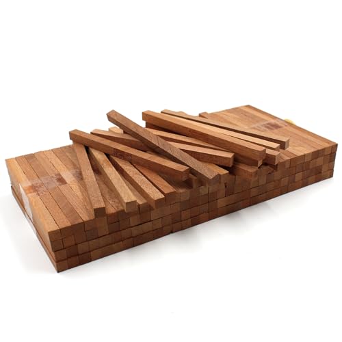 64x Holzleiste 10x10x160mm Mahagoni lose Bastelklötzchen zum Basteln Bastelstäbe (Mahagoni 10x10x160mm) von VmG-Store