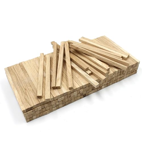 80x Holzleiste 22x8x160mm Eiche lose Bastelklötzchen zum Basteln Bastelstäbe (Eiche 10x8mm) von VmG-Store